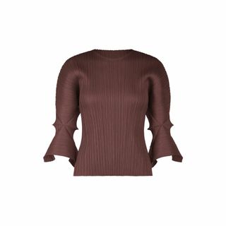 イッセイミヤケ(ISSEY MIYAKE)の PLEATS PLEASE ISSEY MIYAKE  丸首七分袖シャツ(Tシャツ(長袖/七分))