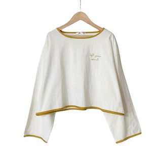 レトロガール(RETRO GIRL)の【RETRO GIRL】パイピングショートロゴtee　オーバーショートロンT(カットソー(長袖/七分))