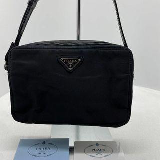 プラダ(PRADA)の44美品　プラダ　ハンドバッグ　ポーチ　ミニバッグ　ギャランティーカード三角ロゴ(ハンドバッグ)