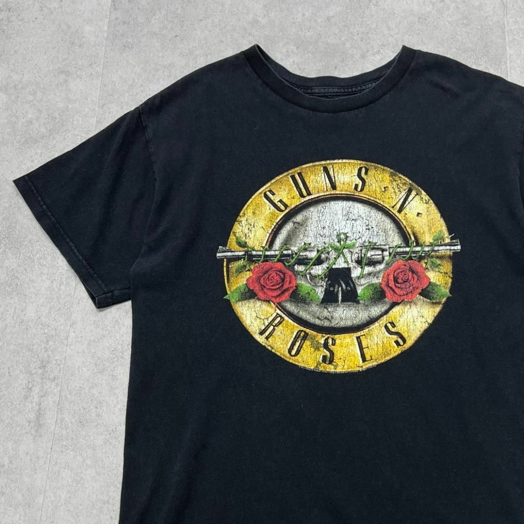 MUSIC TEE(ミュージックティー)のGunsN' Roses　ガンズアンドローゼズ　半袖Tシャツ　古着　ブラック　M メンズのトップス(Tシャツ/カットソー(半袖/袖なし))の商品写真