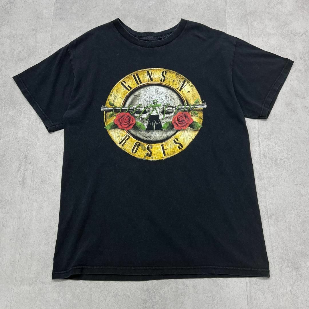 MUSIC TEE(ミュージックティー)のGunsN' Roses　ガンズアンドローゼズ　半袖Tシャツ　古着　ブラック　M メンズのトップス(Tシャツ/カットソー(半袖/袖なし))の商品写真