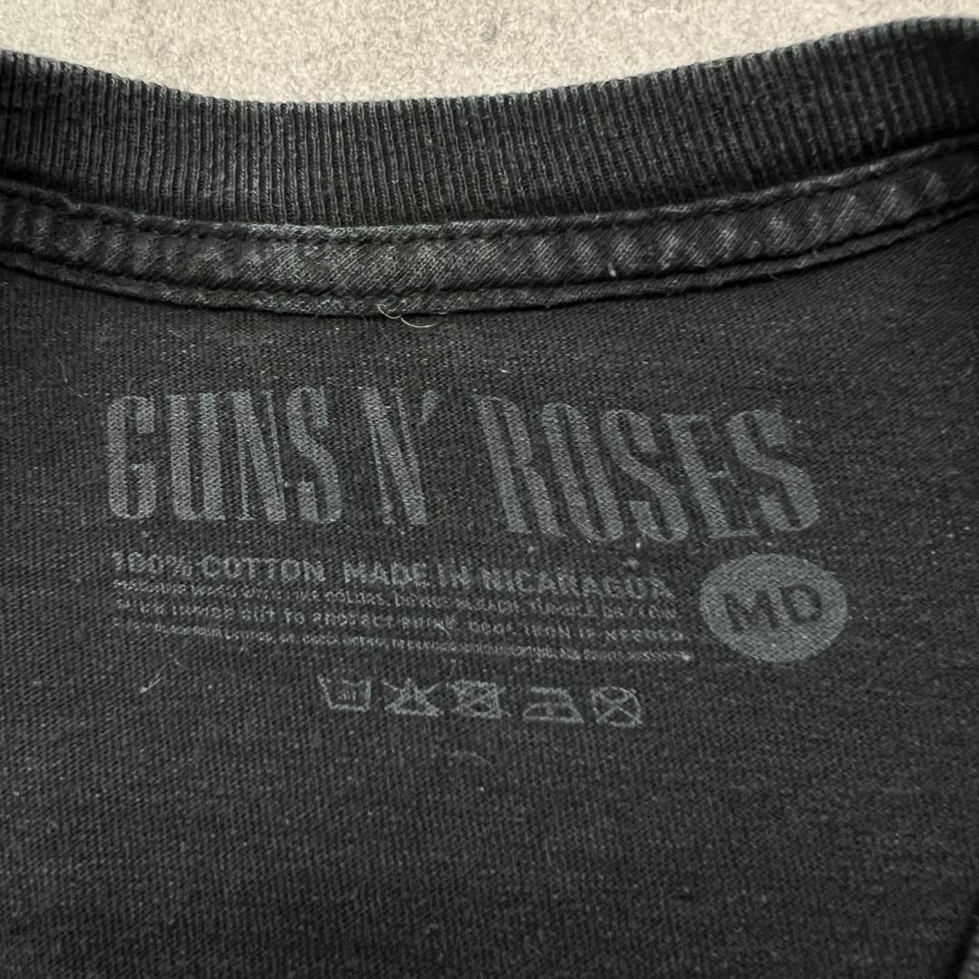 MUSIC TEE(ミュージックティー)のGunsN' Roses　ガンズアンドローゼズ　半袖Tシャツ　古着　ブラック　M メンズのトップス(Tシャツ/カットソー(半袖/袖なし))の商品写真