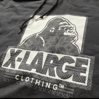 エクストララージ(XLARGE)の【エクストララージ】美品　ニットデザインロゴ　ブラック　パーカー　S(パーカー)