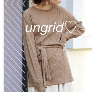 Ungrid - ungrid テレコリボンロングスリーブTee