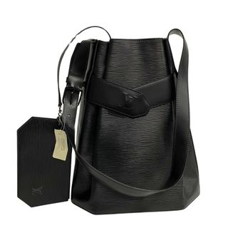 ルイヴィトン(LOUIS VUITTON)の極 美品 LOUIS VUITTON ルイヴィトン サックデポール エピ レザー 本革 巾着 ミニ ショルダーバッグ ポシェット ブラック ノワール 65066(ショルダーバッグ)