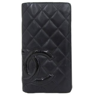 シャネル(CHANEL)の【本物保証】 シャネル CHANEL カンボンラインココマーク ロゴ 二つ折り長財布 ブティックシール2012.10.22 I.S シール付 13番台 A26717 (財布)