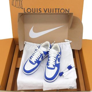 ルイヴィトン(LOUIS VUITTON)の【本物保証】 箱・布袋付 新品同様 ルイヴィトン LOUIS VUITTON×ナイキ NIKE モノグラムコラボ エアフォース1 スニーカー 7 1/2 1A9VAO(スニーカー)