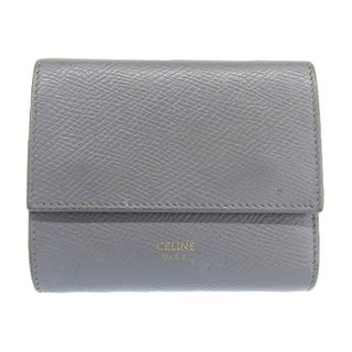 セリーヌ(celine)の【本物保証】 セリーヌ CELINE スモール トリフォールド コンパクトウォレット 三つ折り財布 グレー(財布)