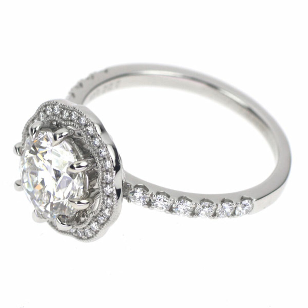 Pt950 ダイヤモンド リング 2.212ct D SI2 EX D0.41ct レディースのアクセサリー(リング(指輪))の商品写真