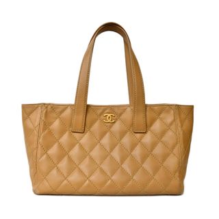 シャネル(CHANEL)のシャネル ワイルドステッチ トートバッグ レザー ベージュ レディース CHANEL  中古(トートバッグ)