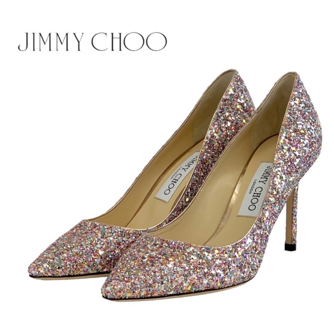 JIMMY CHOO(ジミーチュウ)のジミーチュウ JIMMY CHOO ROMY 85 パンプス パーティーシューズ 靴 シューズ グリッター ピンク系 レディースの靴/シューズ(ハイヒール/パンプス)の商品写真