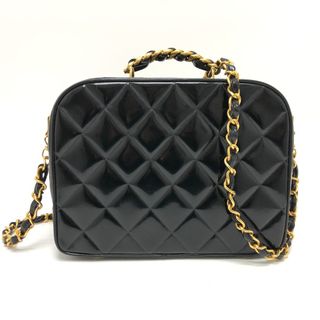 シャネル(CHANEL)のシャネル CHANEL バニティ マトラッセ  2WAY カバン ハンドバッグ エナメル ブラック(ハンドバッグ)