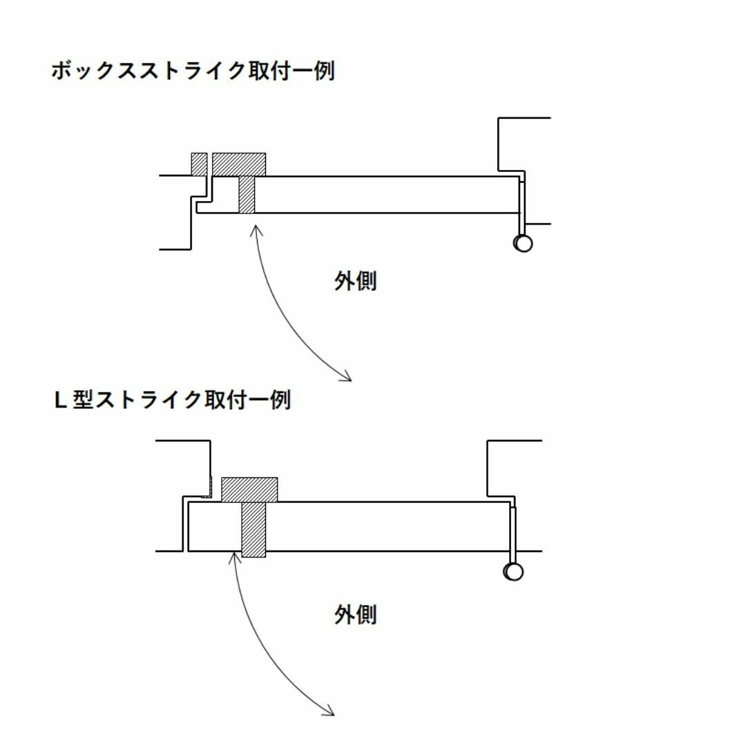 (460) ＷＡＳＩＮ シリンダーチェンジリムナイトラッチ Ｌ型座なし インテリア/住まい/日用品のインテリア小物(その他)の商品写真