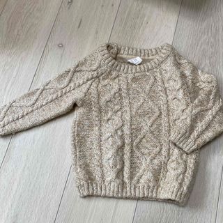 エイチアンドエイチ(H&H)のH&M  ベビー　ニット　トップス　ベージュ　80(ニット/セーター)