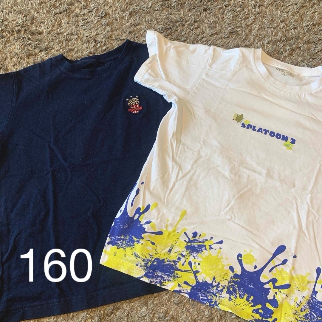 UNIQLO(ユニクロ)のUNIQLO    Tシャツ　ロゴ　スプラトゥーン　160   2枚セット キッズ/ベビー/マタニティのキッズ服男の子用(90cm~)(Tシャツ/カットソー)の商品写真