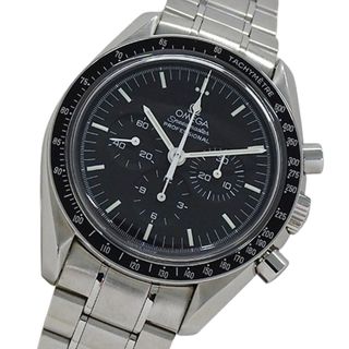 オメガ(OMEGA)のオメガ OMEGA スピードマスター 3560.50 時計 メンズ ブランド プロフェッショナル アポロ11号 30周年記念 9999本限定 手巻き ステンレス SS シルバー ブラック 磨き済み 【中古】(腕時計(アナログ))