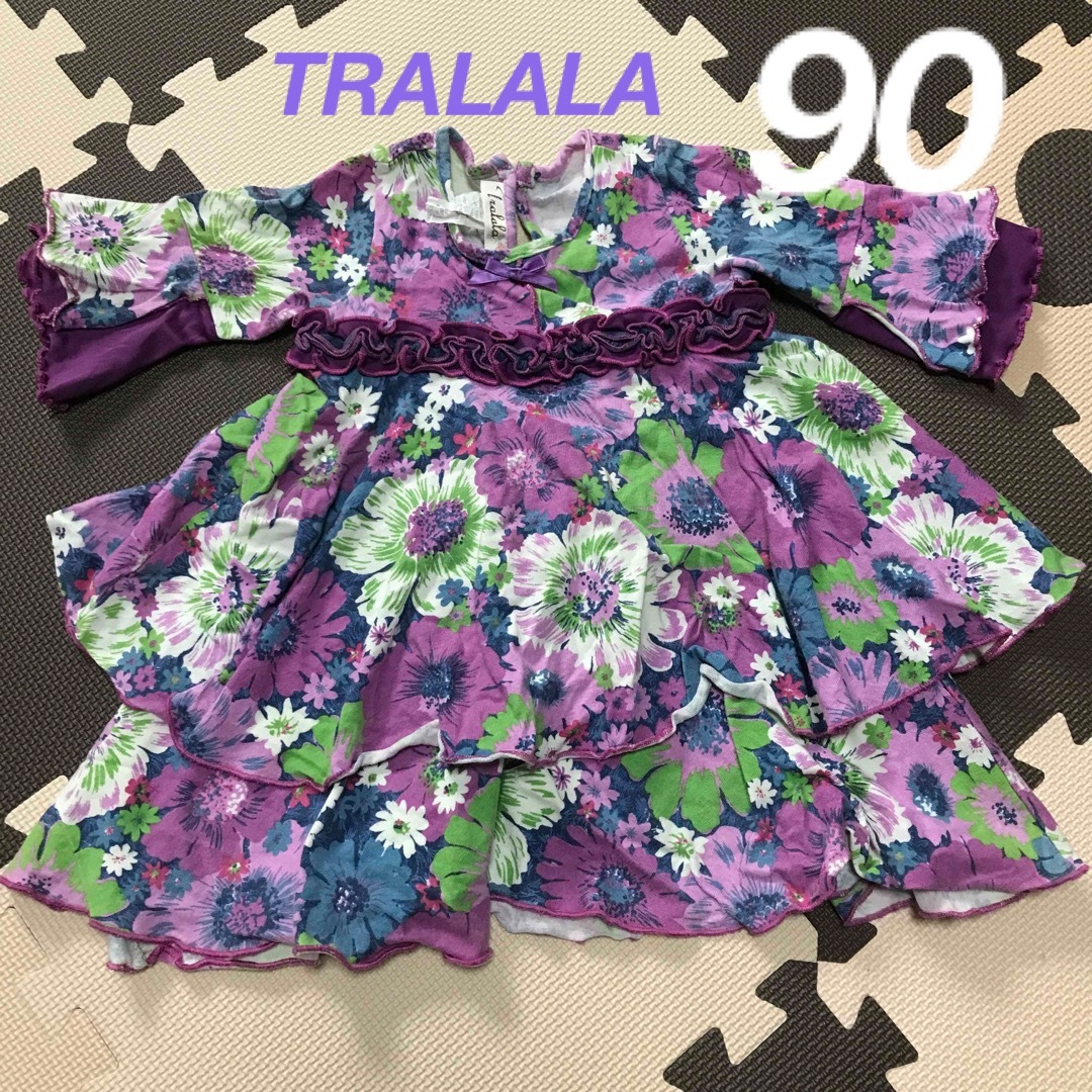 TRALALA(トゥララ)のTRALALA トゥララ　ワンピース　90 2T 女の子　花柄 キッズ/ベビー/マタニティのキッズ服女の子用(90cm~)(ワンピース)の商品写真