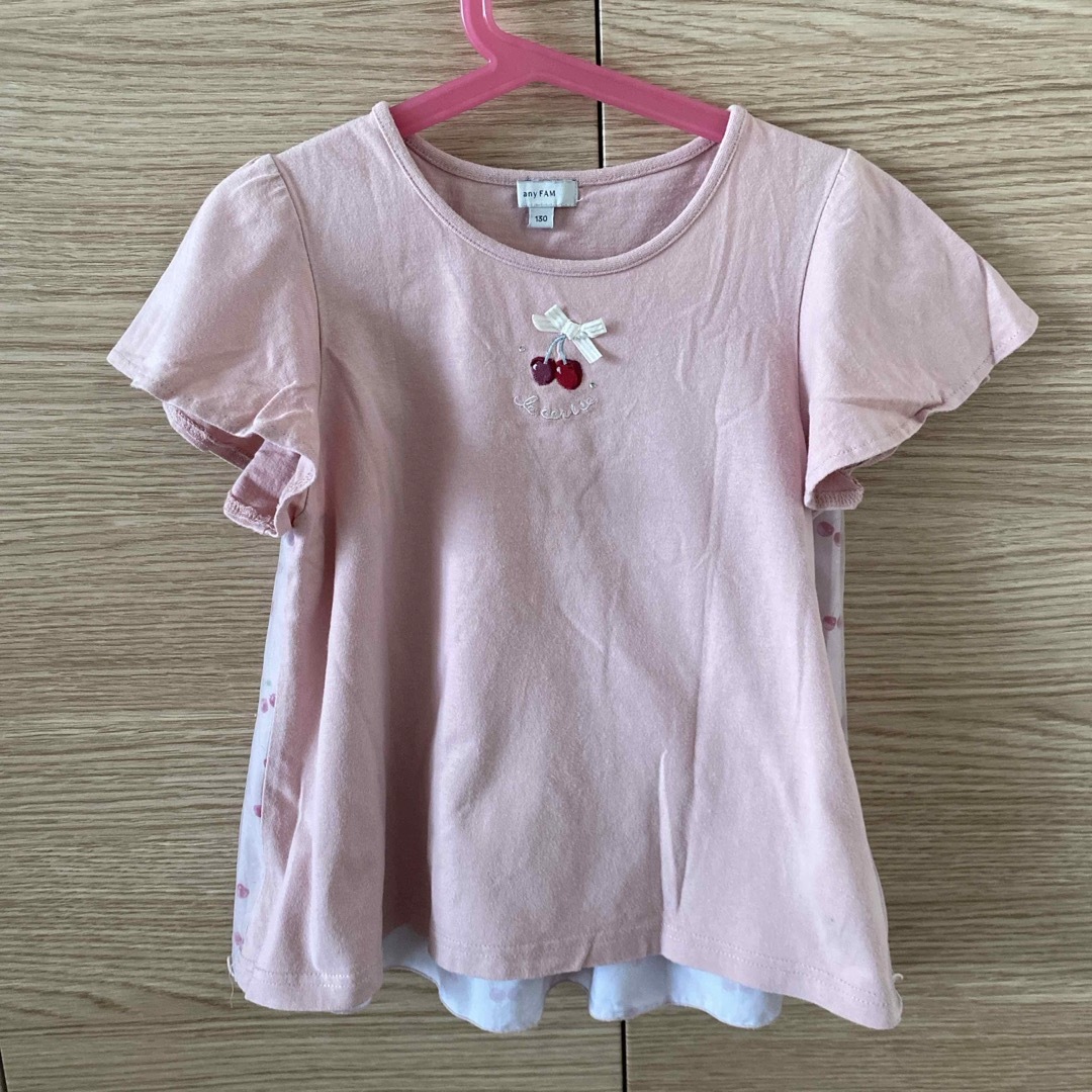 anyFAM(エニィファム)の130 Tシャツ キッズ/ベビー/マタニティのキッズ服女の子用(90cm~)(Tシャツ/カットソー)の商品写真