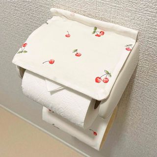 【さくらんぼ】トイレットペーパーホルダーカバー(トイレ収納)