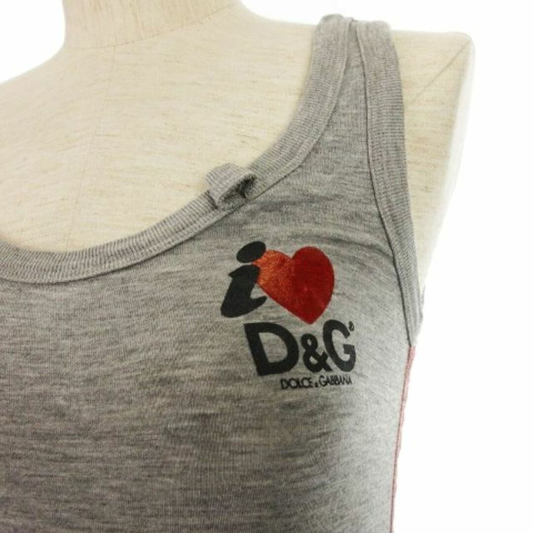 D&G(ディーアンドジー)のD&G ドルガバ ドルチェ&ガッバーナ タンクトップ グレー XS ■016 レディースのトップス(タンクトップ)の商品写真