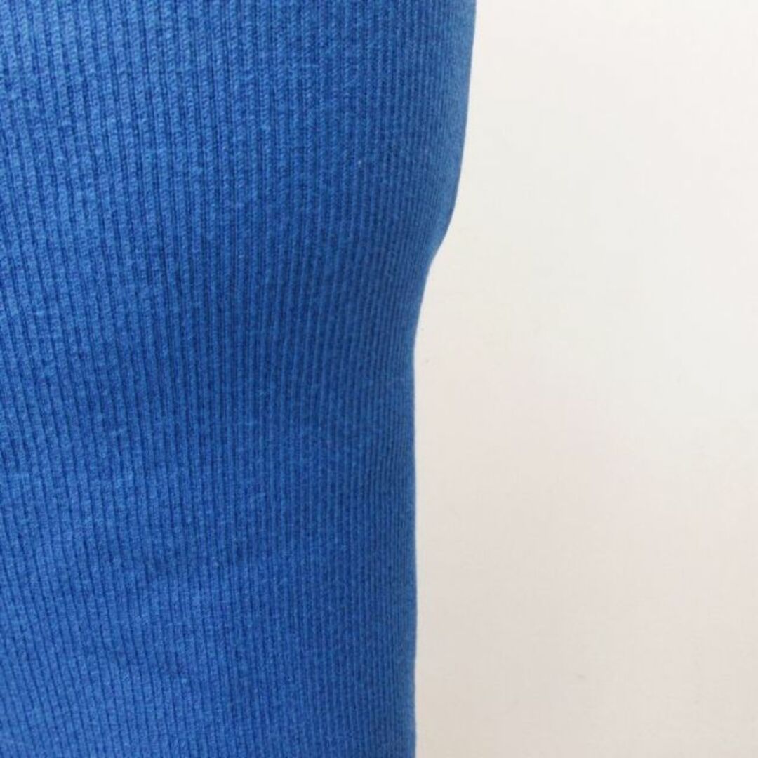 ZARA(ザラ)のザラ ZARA タグ付 現行タグ リブニットスカート ロング 青 ブルー S レディースのスカート(ロングスカート)の商品写真