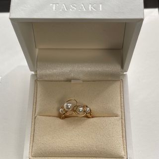 タサキ(TASAKI)の【美品】TASAKI アコヤパールデザインイリング　12.5号K18YG(リング(指輪))