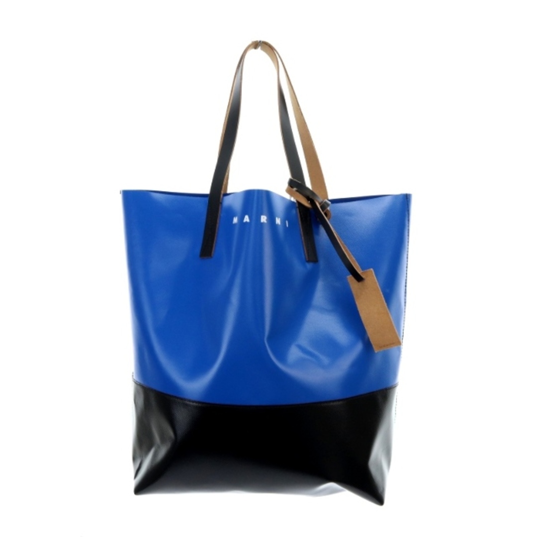 Marni(マルニ)のマルニ MARNI TRIBECA トートバッグ 青 ブルー 黒 レディースのバッグ(トートバッグ)の商品写真