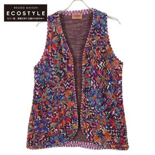 MISSONI - ミッソーニ ﾏﾙﾁｶﾗｰ ｳｰﾙ 総柄 ﾆｯﾄ ﾍﾞｽﾄ 表記なし