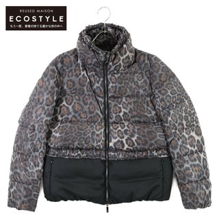 モンクレール(MONCLER)のモンクレール ARGENTEE レオパード 切り替え ダウンジャケット O(その他)