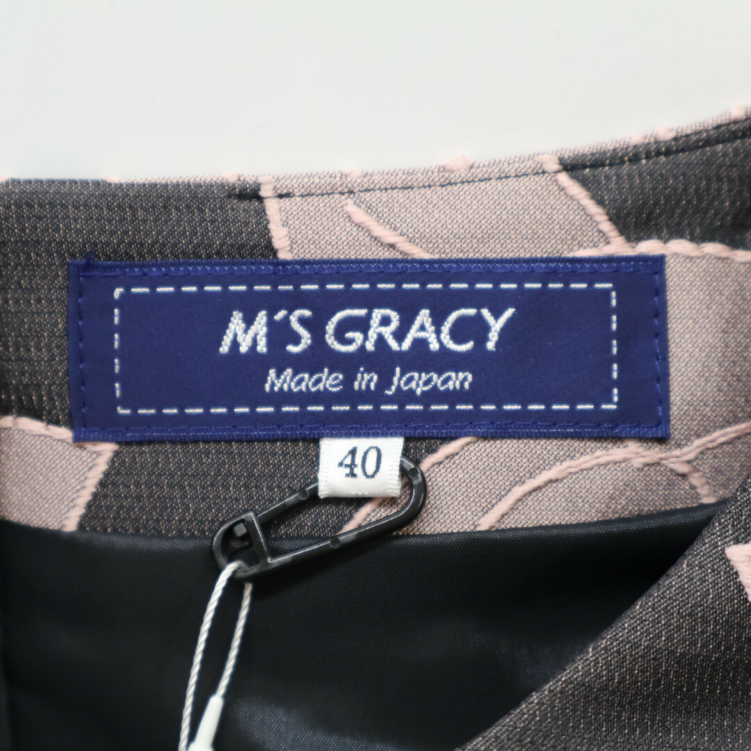 M'S GRACY(エムズグレイシー)のエムズグレイシー 23AW TD-311612 ﾋﾟﾝｸ ﾛｰｽﾞｼﾞｬｶﾞｰﾄﾞ 刺繍ﾜﾝﾋﾟｰｽ 40 レディースのワンピース(その他)の商品写真