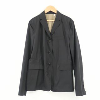 セオリー(theory)の美品 Theory セオリー Sleek Shirt WJ209 三つボタンシャツジャケット 4(L相当） 綿、絹 シルク混 コットン 長袖 トップス レディース AU2520A3 (シャツ/ブラウス(半袖/袖なし))