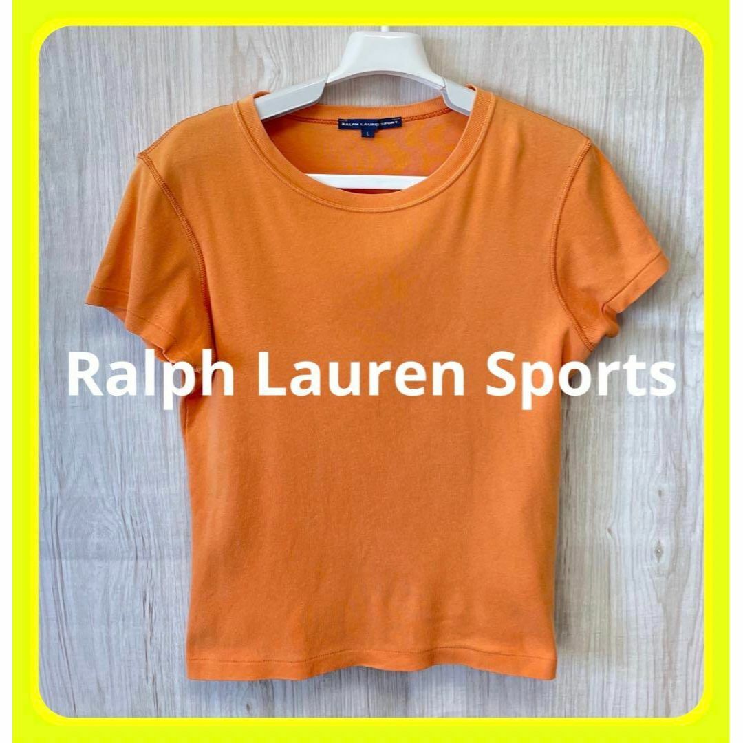 Ralph Lauren(ラルフローレン)の美品 Ralph Lauren ラルフローレンスポーツ Tシャツ オレンジ L レディースのトップス(Tシャツ(半袖/袖なし))の商品写真