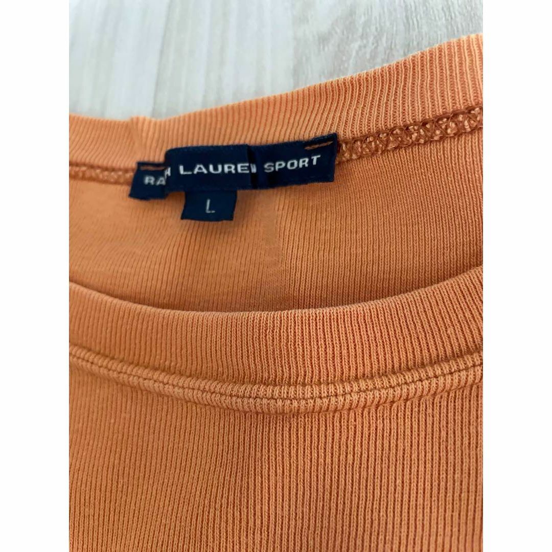 Ralph Lauren(ラルフローレン)の美品 Ralph Lauren ラルフローレンスポーツ Tシャツ オレンジ L レディースのトップス(Tシャツ(半袖/袖なし))の商品写真