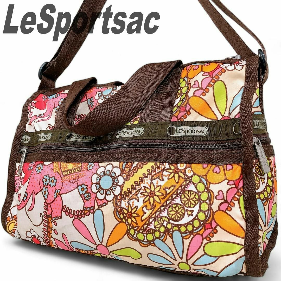 LeSportsac(レスポートサック)のレスポートサック ショルダーバッグ ボストンバッグ クロスボディ 花柄 フラワー レディースのバッグ(ショルダーバッグ)の商品写真