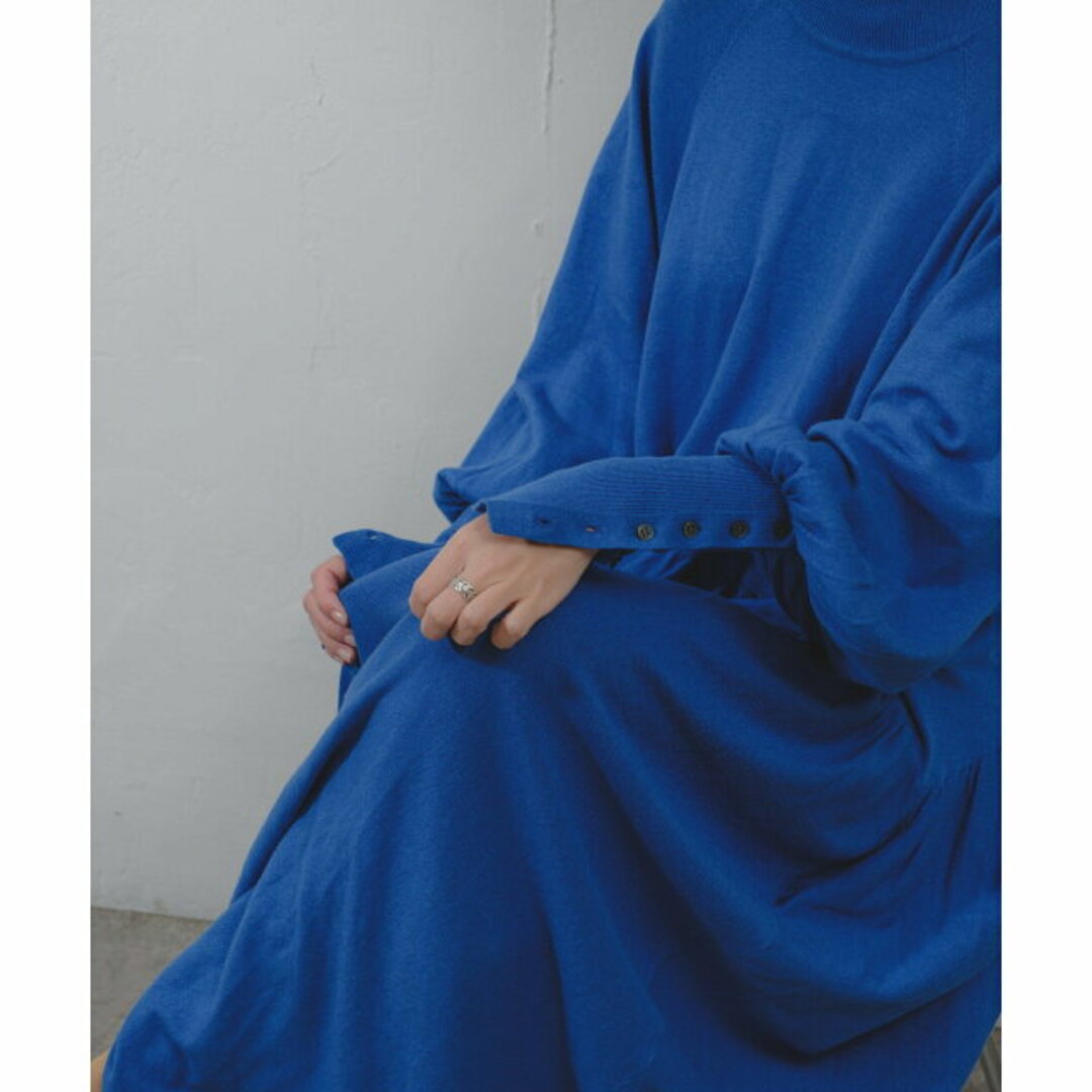 PAL GROUP OUTLET(パルグループアウトレット)の【ブルー】【Pasterip】Asymmetry loose knit dress レディースのワンピース(ロングワンピース/マキシワンピース)の商品写真