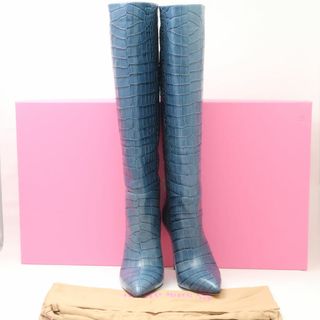 未使用 PARIS TEXAS パリテキサス ブーツ 23cm ロング ヒール クロコダイル レディース AT200C (ブーツ)