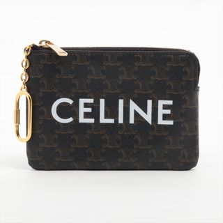 セリーヌ(celine)の極美品 現行品 セリーヌ ダム カードポーチ キュイル トリオンフ レザー コインケース 小銭入れ 財布 マカレディース EEM U42-5(コインケース)