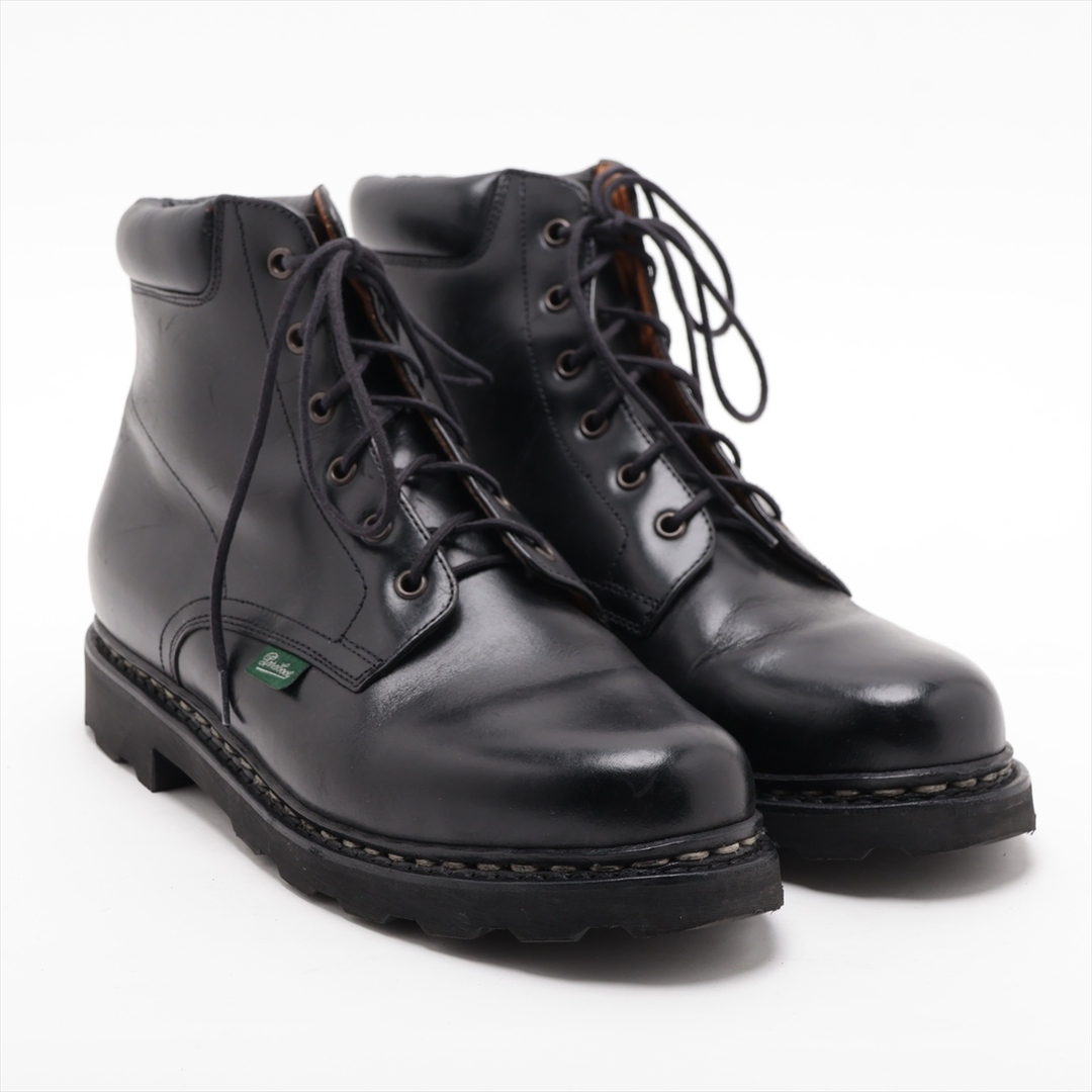 Paraboot(パラブーツ)の美品 PARABOOT パラブーツ レザー レースアップ ショート ブーツ 6.5 82514 ブラック 黒 本革 靴 メンズ ブランド EEM U43-9 メンズの靴/シューズ(ブーツ)の商品写真