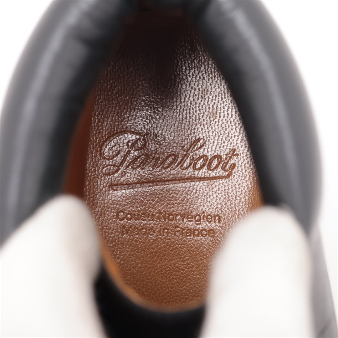 Paraboot(パラブーツ)の美品 PARABOOT パラブーツ レザー レースアップ ショート ブーツ 6.5 82514 ブラック 黒 本革 靴 メンズ ブランド EEM U43-9 メンズの靴/シューズ(ブーツ)の商品写真
