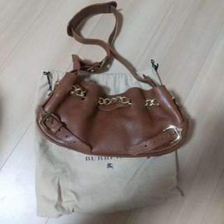 バーバリー(BURBERRY)のバーバリー プローサム BURBERRY レザー ショルダーバッグ 財布 茶(ショルダーバッグ)