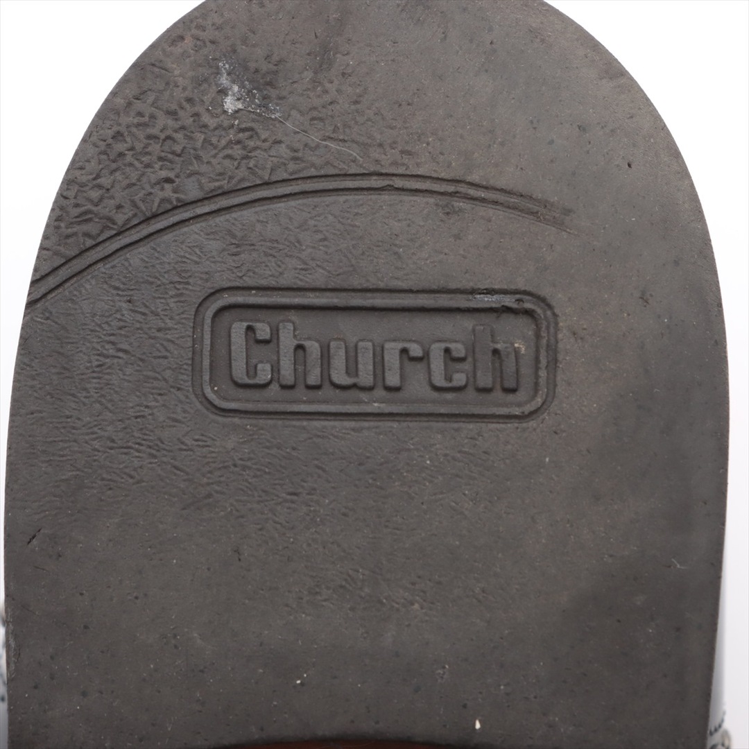 Church's(チャーチ)の美品 チャーチ バーウッド スタッズ ウイングチップ レザー ビジネス シューズ 65F 本革 ブラック 黒 靴 メンズ EEM U44-2 メンズの靴/シューズ(ドレス/ビジネス)の商品写真