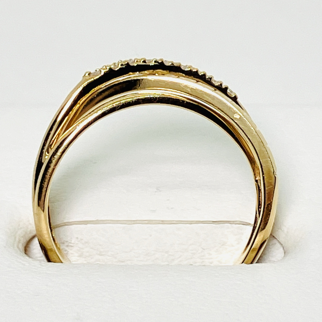 K10 ダイヤモンド付 リング レディースのアクセサリー(リング(指輪))の商品写真