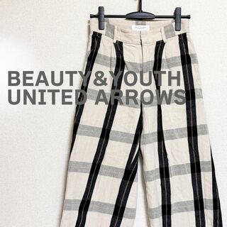 BEAUTY&YOUTH UNITED ARROWS - beauty&youth UNITED ARROWS パンツ　ワイド　チェック