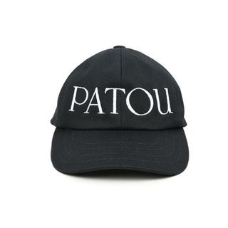 パトゥ(PATOU)のPATOU パトゥ コットン ブラックキャップ AC0400132 999B 2024SS イタリア正規品 新品 ブラック(キャップ)