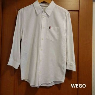 WEGO - アパッチビンテージ/ウィゴー  メンズシャツ  綿麻トリコロールシャツ  七分袖