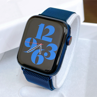 アップルウォッチ(Apple Watch)のapple watch 本体 シリーズ6 ,44mm アップルウォッチ 青(その他)