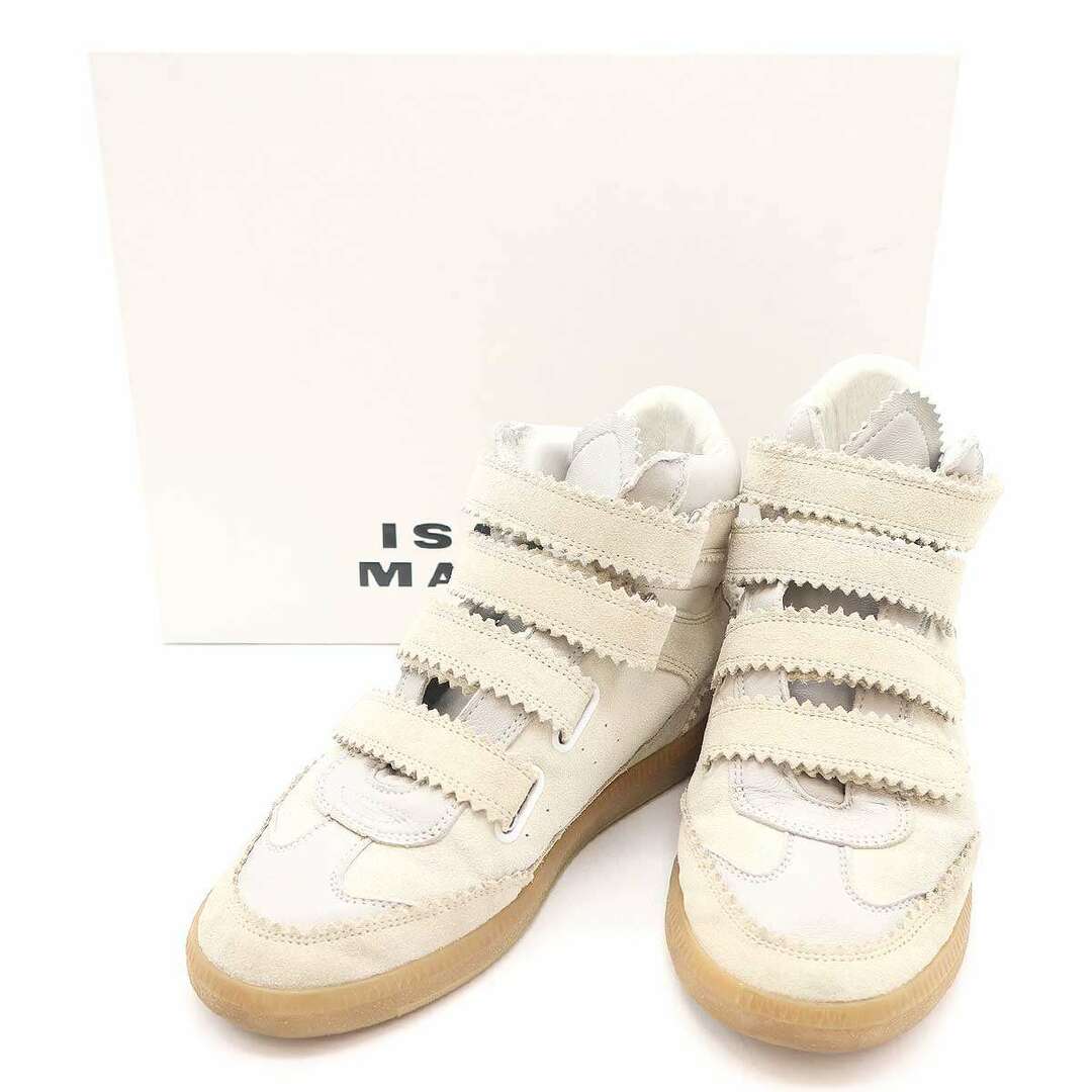 Isabel Marant(イザベルマラン)のISABEL MARANT イザベルマラン Bilsy ハイカットベルクロスウェードスニーカー Ecru ベージュ系 37 BK0015FA-A1E22S レディースの靴/シューズ(スニーカー)の商品写真