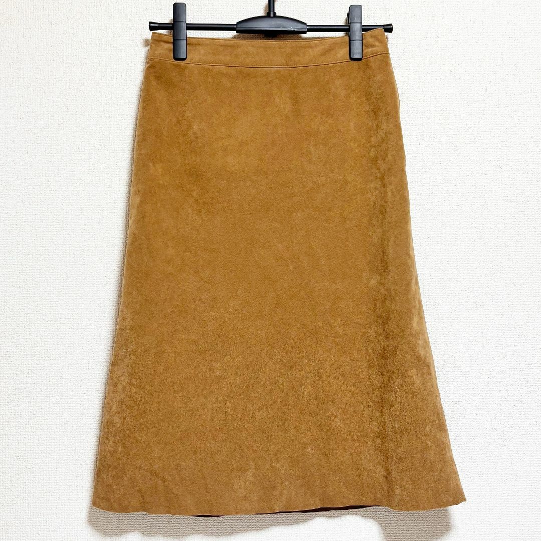 BEAUTY&YOUTH UNITED ARROWS(ビューティアンドユースユナイテッドアローズ)のH beauty&youth UNITED ARROWS スカート　ひざ丈 茶色 レディースのスカート(ひざ丈スカート)の商品写真