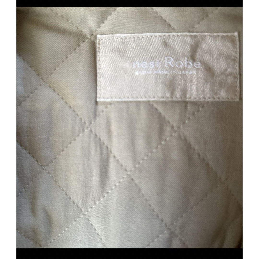 nest Robe(ネストローブ)のコットンリネン裏キルティング襟付きコート♡ネストローブ レディースのジャケット/アウター(ロングコート)の商品写真