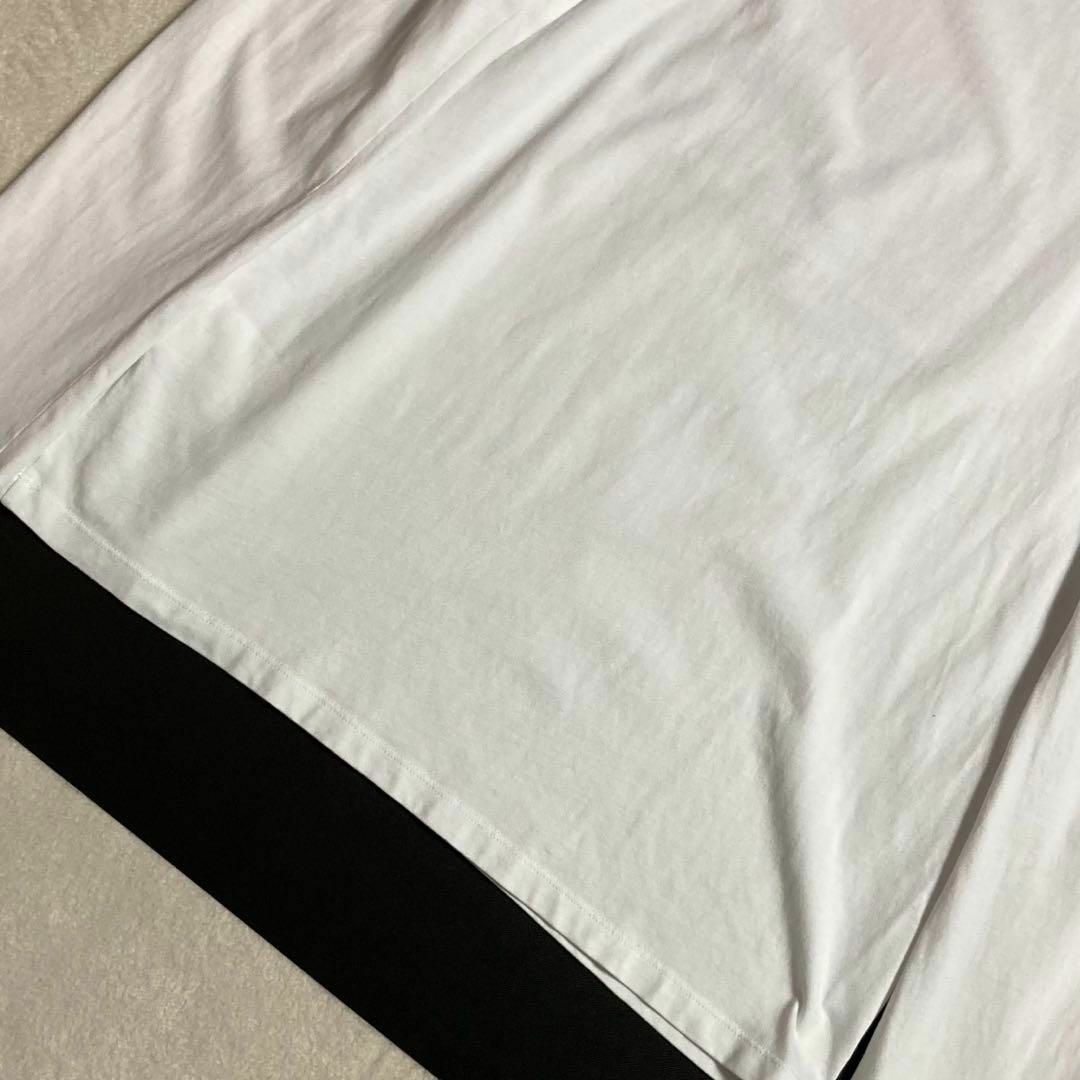 MONCLER(モンクレール)の美品 MONCLER MAGLIA 長袖 Tシャツ ロンT ビッグロゴ XL 白 メンズのトップス(Tシャツ/カットソー(七分/長袖))の商品写真